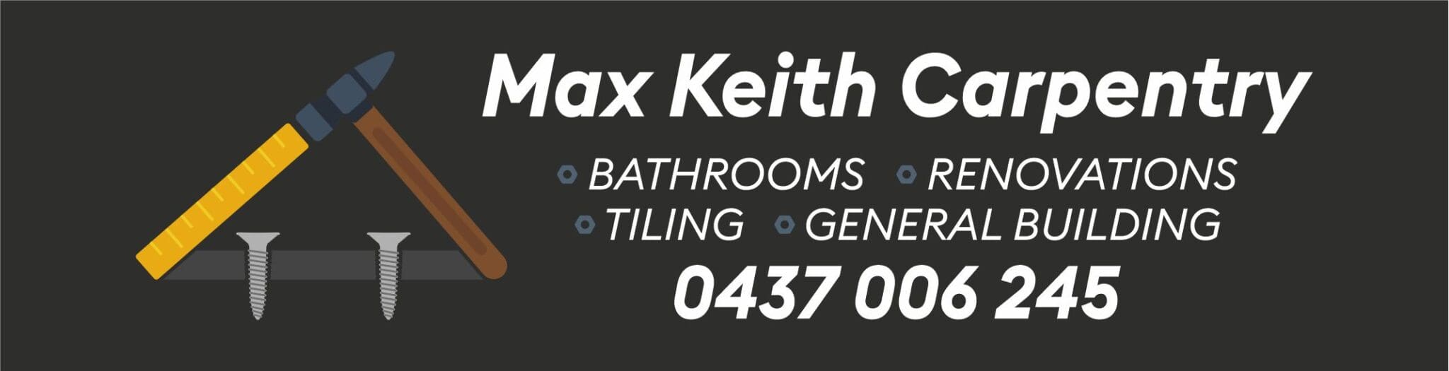 Max Kieth Carpentry sponsor logo banner